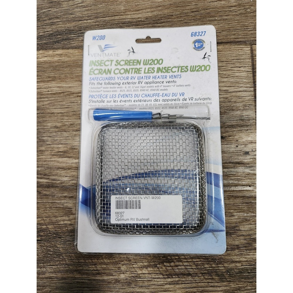 Ventmate 68327 Insect Screen Vnt W200 RV Water Heater Vent Safeguard 4.5 x 4.5"